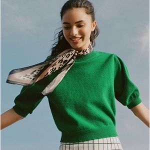 Anthropologie Moth Connelly Puff Sleeve Sweater